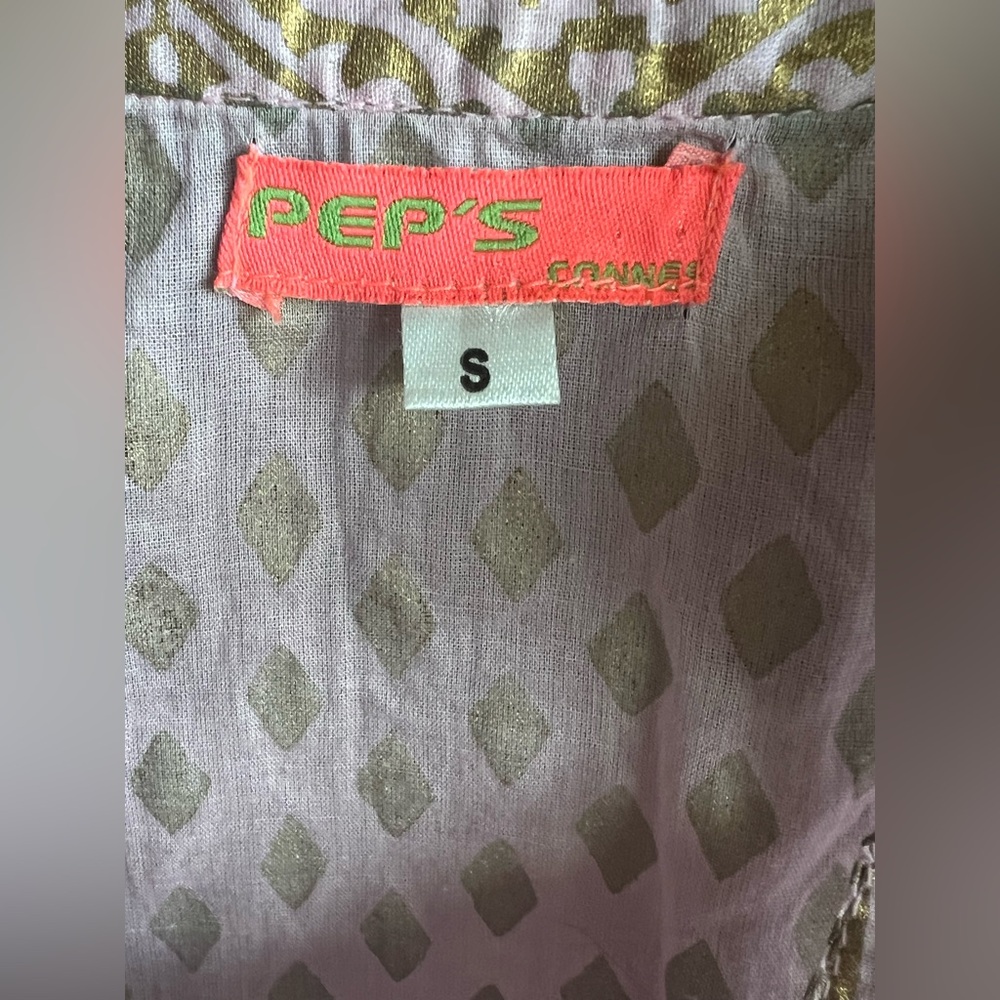 RARE Pep’s Cannes Limited Edition Gold Lamé & Lace Inset Dress - S - Picture 3 of 13